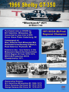 1966 Shelby Gt 350 Blackjack 21 Car
