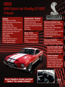 1968 428 Cobra Jet Shelby GT500 Tribute