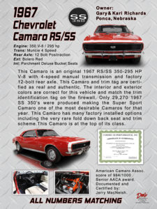 1967 Chevrolet Camaro Rs SS, Owner Gary and Richard
