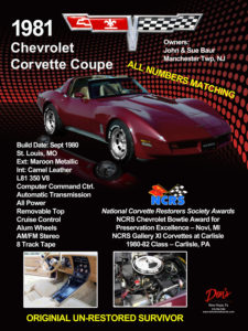1981 Chevrolet Corvette Coupe, Owner John and Sue Baur