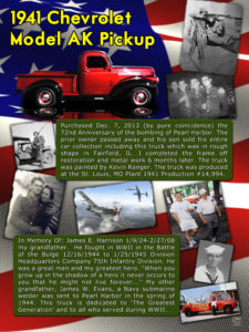 1941 Chevrolet Model AK Pickup, Owner Jim Evans