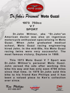 1973 750cc V7 Sport, Ken Phillips Moto Guzzi