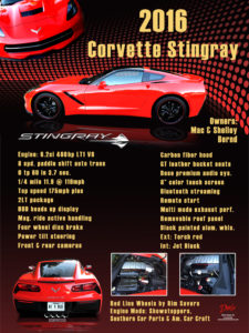 2016 Corvette Stingray Car, Owner Mac and Bernd