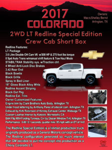 2017 Colorado 2WD LT Redline Special Edition Crew Cab Short Box