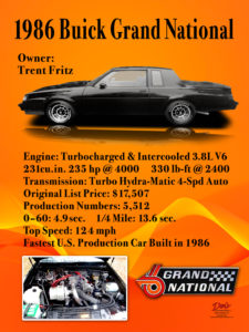 1986 Buick Grand National, Owner Trent Fritz
