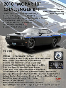 2010 Mopar 10 Challenger R T, 5.7 Liter V8