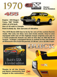 1970 GSX Buick, Owners Bred Mcadam