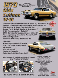 1970 Olds Cutlass W 31, Owner Stephen J.Minore