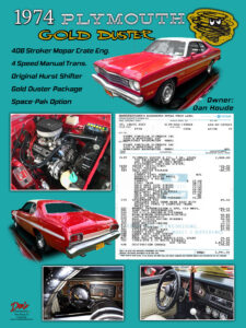 1974 Plymouth Gold Duster, Owner Dan Houde