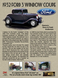 1932 Ford 3 Window Coupe, Owners Dave and Anderson