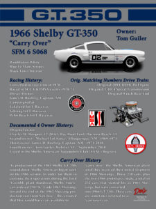 1966 Shelby GT350 Carry Over SFM 6 S068