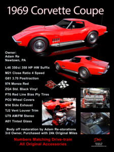 1969 Corvette Coupe Car, Owner Adam Re