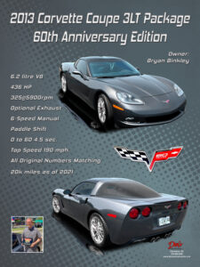 2013 Corvette Coupe 3LT Packaage 60th Anniversary Edition