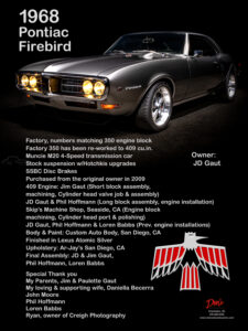 1968 Pontiac Firebird, Owner JD Gaut