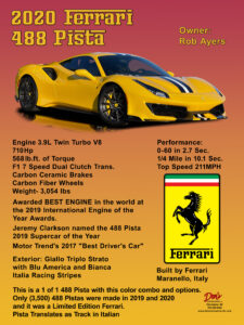 2020 Ferrari 488 Pista Car, Owner Rob Ayers