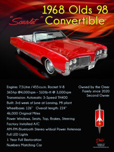 1968 Olds 98 Convertible Car 365Hp