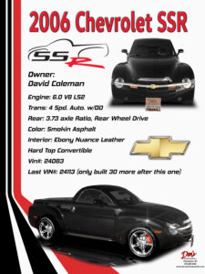 2006 Chevrolet SSR Car , Owner David Coleman