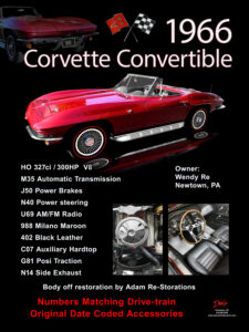 1966 Corvette Convertible HO 327ci 300Hp V8