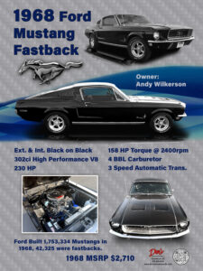 1968 Ford Mustang Fastback,Owner Andy Wilkerson