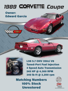 1989 Corvette Coupe, Owner Edward Garcia