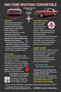 A page of information about the various vehicles.